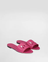Calfskin slides with DG logo